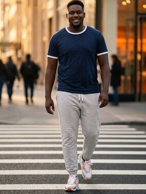 Tek Gear NWT Men’s SZ XXL gray joggers w/drawstring, waist 39”-46”